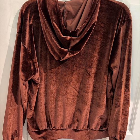 Brown Velvet Hoodie - Picture 5 of 6